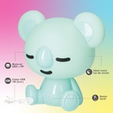 Luz de noche infantil LED Koala 5W RGB + luz día con altavoz y batería Azul 