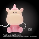 Luz de noche infantil LED Unicornio 5W RGB + luz día con altavoz y batería Rosa 