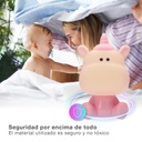 Luz de noche infantil LED Unicornio 5W RGB + luz día con altavoz y batería Rosa 