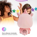 Luz de noche infantil LED Unicornio 5W RGB + luz día con altavoz y batería Rosa 