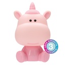 Luz de noche infantil LED Unicornio 5W RGB + luz día con altavoz y batería Rosa 