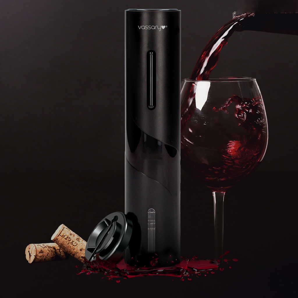 Set sacacorchos automático con tapón de vacío y servidor de vino