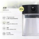 Aplique solar LED Serie Laconi redondo con sensor de movimiento y crepuscular 4W 3000 - 4000 - 6500K