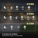 Aplique solar LED Serie Laconi redondo con sensor de movimiento y crepuscular 4W 3000 - 4000 - 6500K