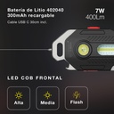 Linterna LED COB de seguridad 10W  - 6u caja exp