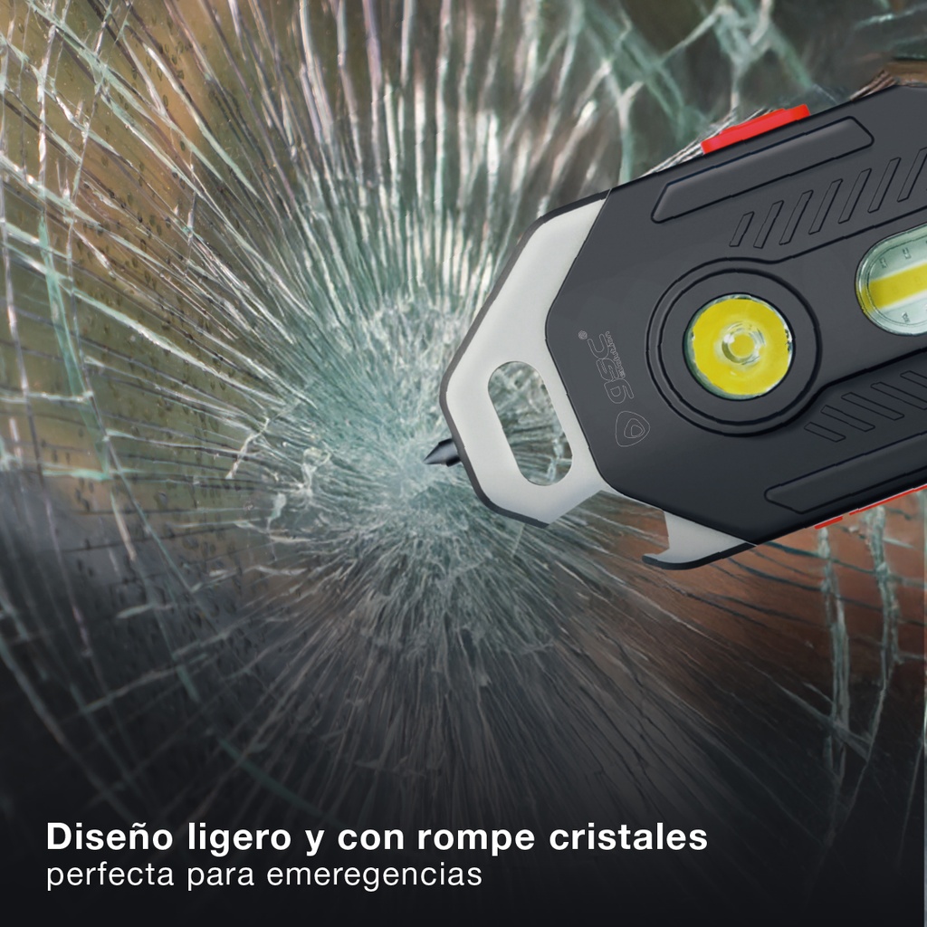 Linterna LED COB de seguridad 10W  - 6u caja exp