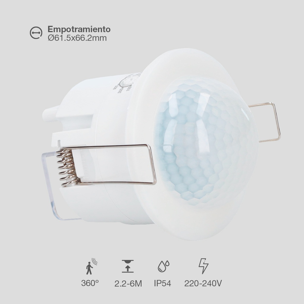 Detector empotrado en techo Lucera Blanco 