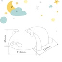 Luz de noche infantil LED Panda 1W RGB batería recargable 