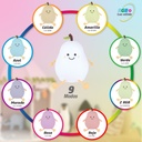 Luz de noche infantil LED Pera 1W RGB batería recargable