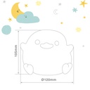 Luz de noche infantil LED Pollito 1W RGB batería recargable 