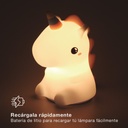 Luz de noche infantil LED Unicornio 1W RGB batería recargable 