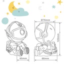 Luz de noche infantil LED Astronauta proyector galaxia 