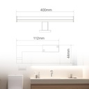 Aplique baño LED Laksa 8W 4000K IP44 Negro