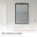 Aplique baño LED Laksa 12W 4000K IP44 Negro