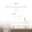 Aplique baño LED Laksa 12W 4000K IP44 Negro