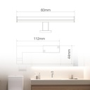 Aplique baño LED Laksa 12W 6500K IP44 Negro