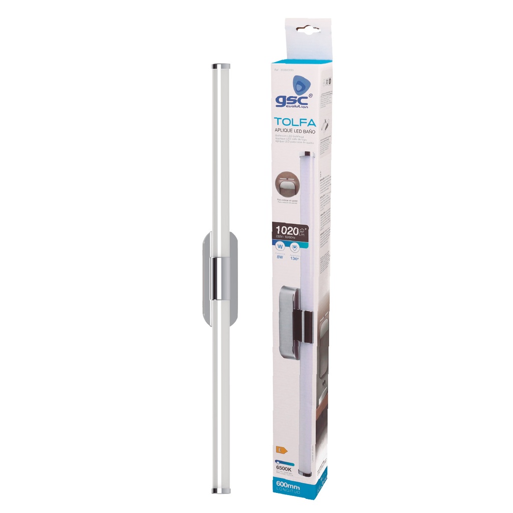 Aplique baño LED Tolfa 8W 6500K IP44 