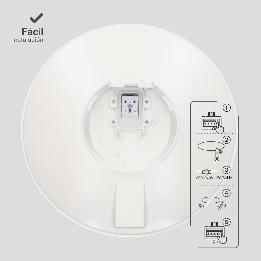 Plafón techo LED Celano con sensor de movimiento 15W 4000K 