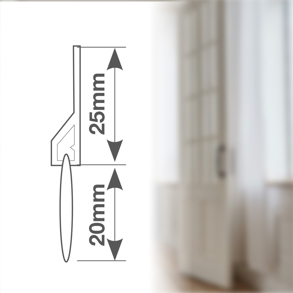 Burlete adhesivo con goma  1M - Marrón