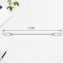 Cable USB Tipo C a USB Tipo C nylon trenzado 1,5M 