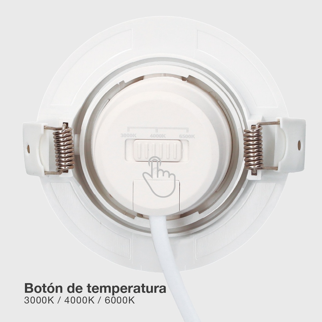 Aro basculante redondo empotrable LED Gonde 7W 3000-4000-6500K Blanco 