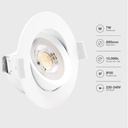 Aro basculante redondo empotrable LED Gonde 7W 3000-4000-6500K Blanco 
