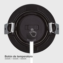 Aro basculante redondo empotrable LED Gonde 7W 3000-4000-6500K Negro 