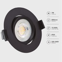 Aro basculante redondo empotrable LED Gonde 7W 3000-4000-6500K Negro 