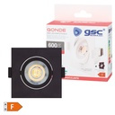 Aro basculante cuadrado empotrable LED Gonde 7W 3000-4000-6500K Negro 