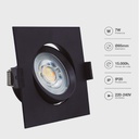 Aro basculante cuadrado empotrable LED Gonde 7W 3000-4000-6500K Negro 