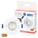 Aro basculante redondo empotrable LED Cumbo 7W 3000K Blanco 
