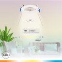 Aro basculante redondo empotrable LED Cumbo 7W 4000K Blanco 