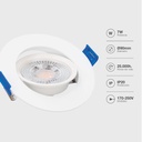 Aro basculante redondo empotrable LED Cumbo 7W 4000K Blanco 