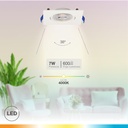 Aro basculante cuadrado empotrable LED Cumbo 7W 4000K Blanco 