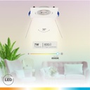 Aro basculante cuadrado empotrable LED Cumbo 7W 6500K Blanco 