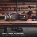 Linterna multiusos 10W con caja de herramientas recargable USB 