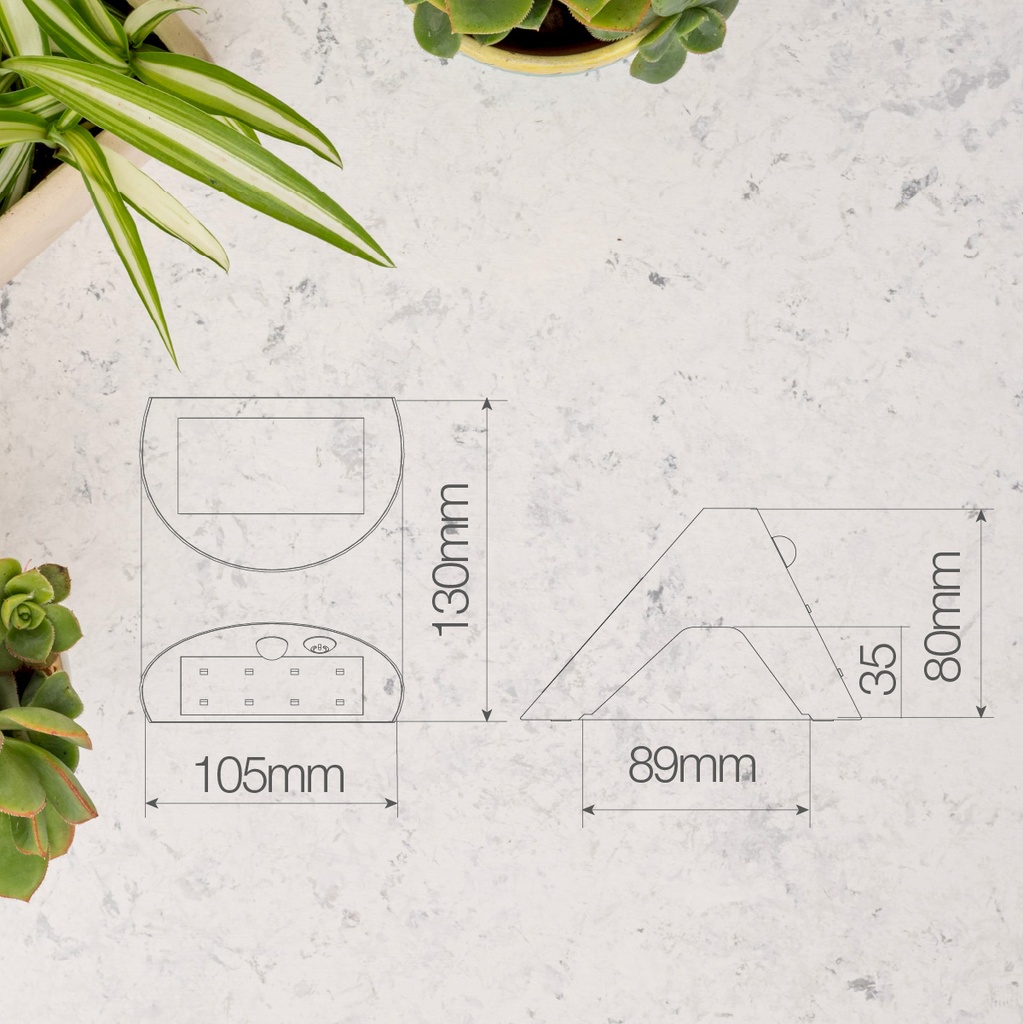 Aplique solar LED Kolam con sensor de movimiento y crepuscular 3W 4000K Negro