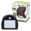 Aplique solar LED Kolam con sensor de movimiento y crepuscular 3W 6000K Negro