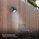 Aplique solar LED Kolam con sensor de movimiento y crepuscular 3W 6000K Negro