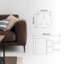 Adaptador de europeo a ingles 4.8mm