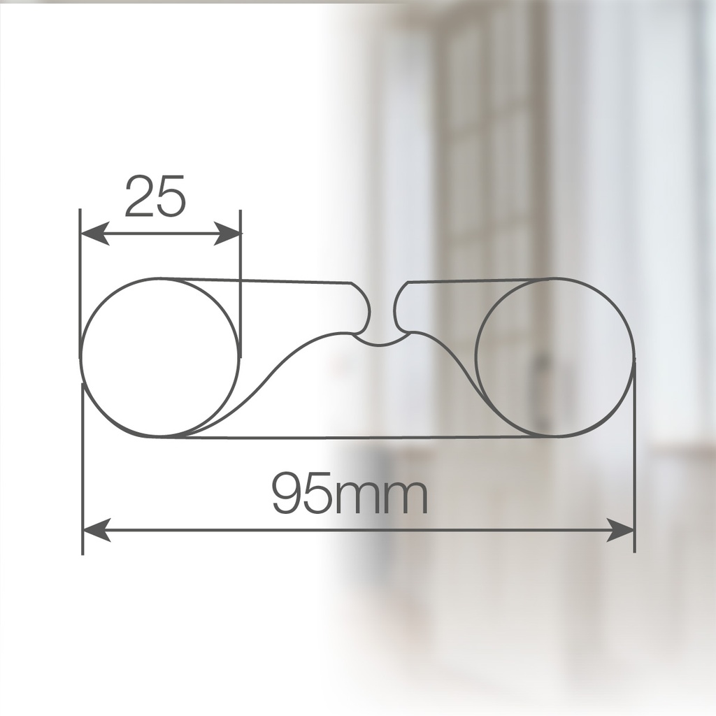 Doble rollo aislante 0,95M Negro