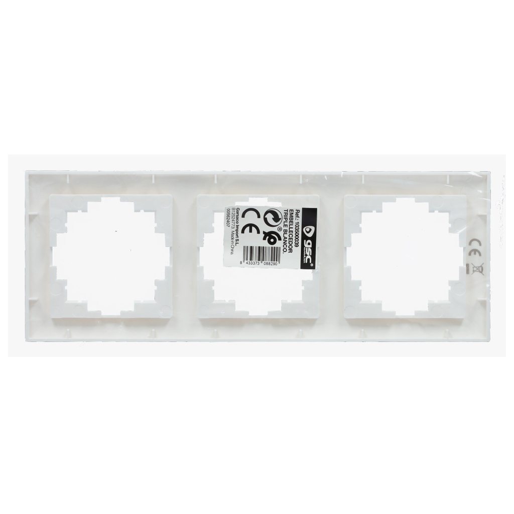 Embellecedor triple Iota Blanco