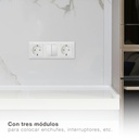 Embellecedor triple Iota Blanco