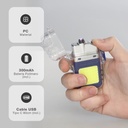 Linterna LED COB 2W con mechero eléctrico