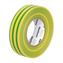 Cinta aislante eléctrica PVC 20M Amarillo y Verde - 10u retráctil