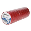 Cinta aislante eléctrica PVC 20M Rojo - 10u retráctil