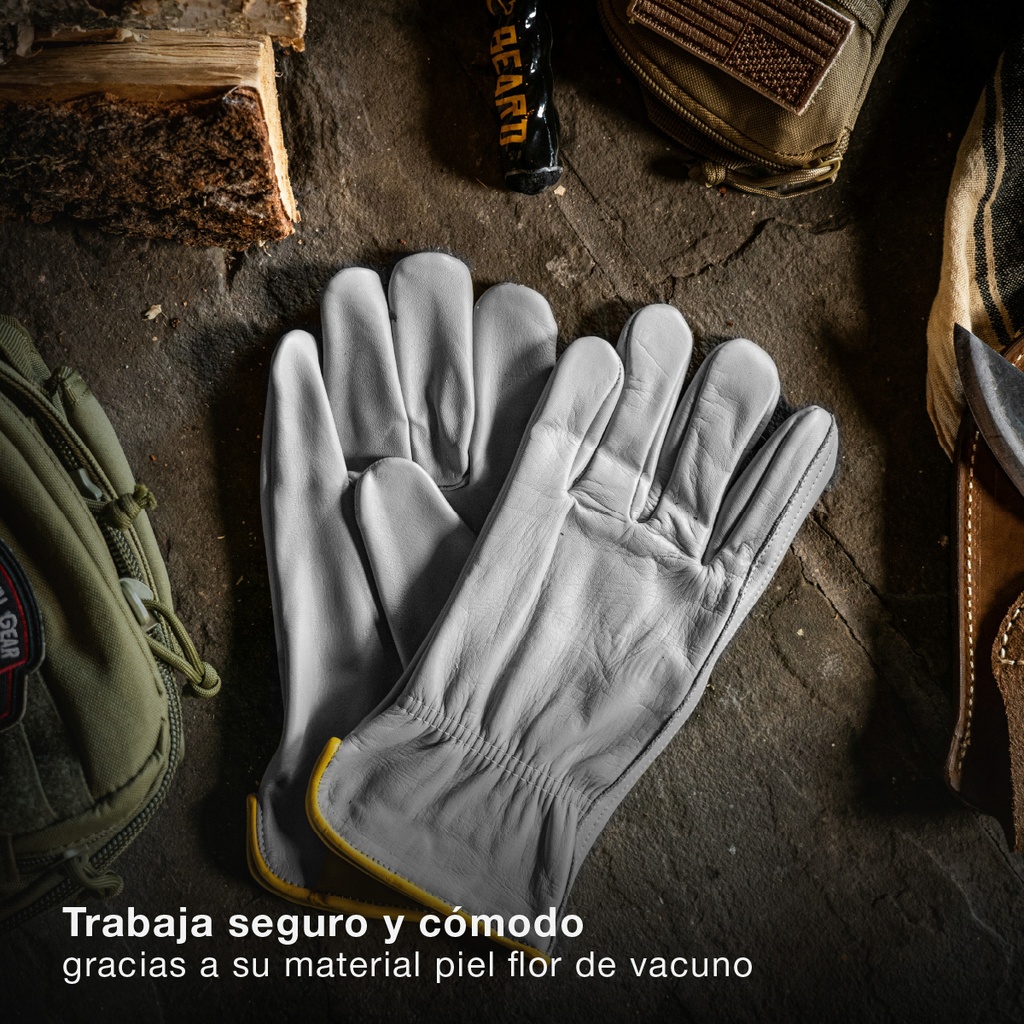 Guante trabajo piel flor vacuno - Talla 7
