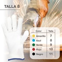 Guante trabajo piel flor vacuno - Talla 8