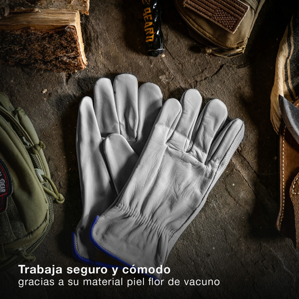 Guante trabajo piel flor vacuno - Talla 8