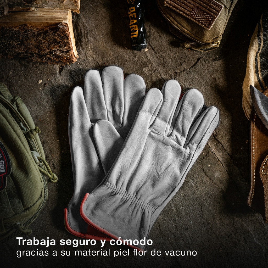 Guante trabajo piel flor vacuno - Talla 10